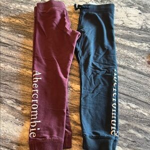 Abercrombie Kids Maroon and Blue Sweatpants size 7/8